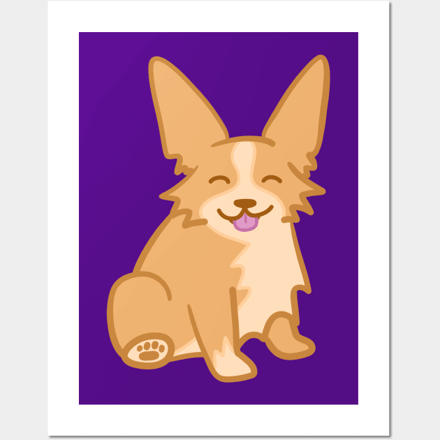 Cute Corgi Wall Art by KelseyLovelle